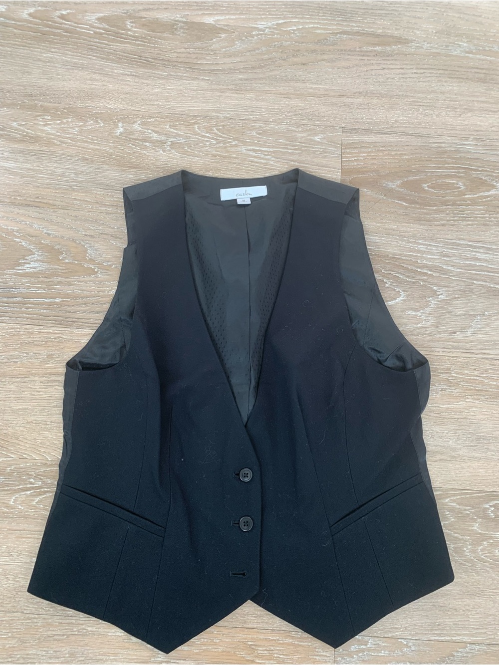 Caslon Black Patterned Lining Vest Size M
